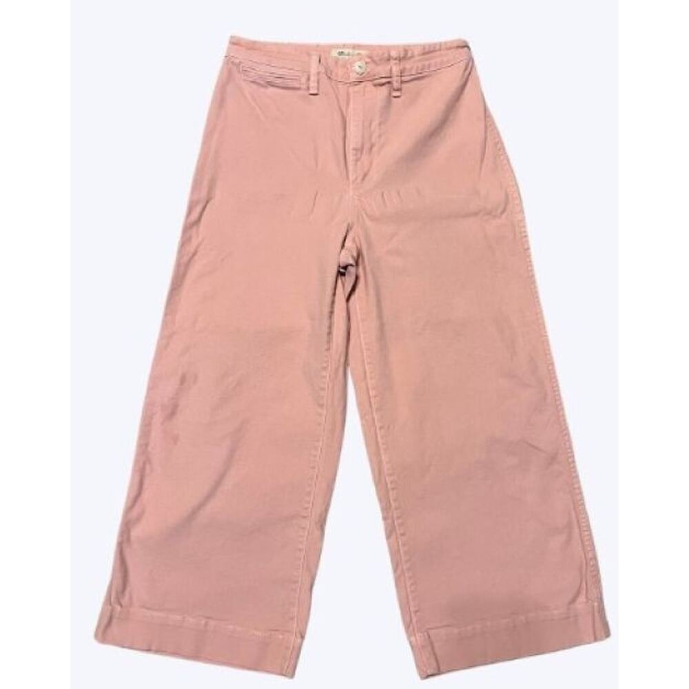 Madewell Wide Leg Light Wash High Waist Crop Denim Jeans | Size 29 | Light Pink
